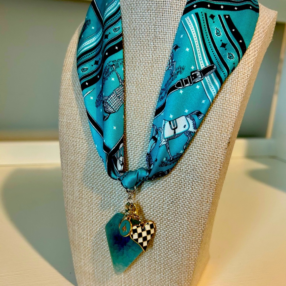 Lonestar Belle Equestrian Scarf Charm Necklace